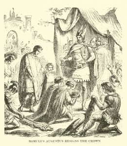 Romulus Augustus Resigns the Crown by English School