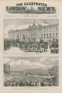 Royal Procession Leaving Buckingham Palace and at Hyde Park Corner by English School