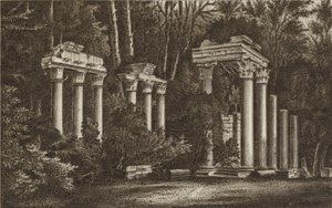 Ruins at Virginia Water by English School