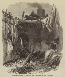 Ruins of Buildings at Old Ford, Bow, destroyed by the late Gale by English School