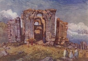 Ruins of Martand Sun Temple, Kashmir by English School