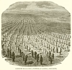 Ruins of Megalithic Avenues at Carnac, Bretagne