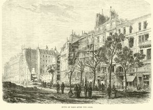 Ruins of Paris after the Siege, April 1871 by English School