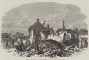 Ruins of the Village of Billinghay, Lincolnshire, after the late Fire by English School