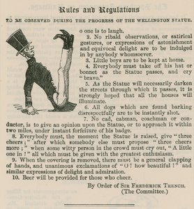 Rules and Regulations to be observed during the progress of the Wellington Statue by English School