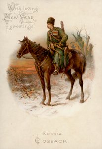 Russian Cossack on Horseback: New Year