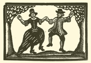 Rustic dancers by English School