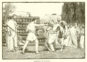 Sacrifice of Scaevola by English School
