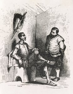 Sancho: I Should Make a Rare Landlord, Illustration from Act II, Scene I of Don Quixote in England. A Comedy, Engraved by P. Soyer