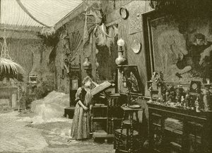 Sarah Bernhardt in her studio by English School