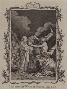 Saul and the Witch of Endor by English School