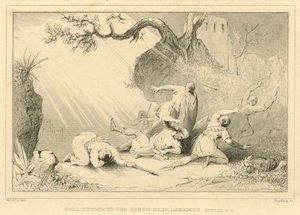 Saul Struck to the Earth near Damascus, Acts IX, 3-4 by English School