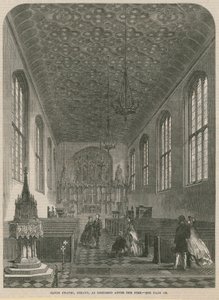 Savoy Chapel, Strand, as Restored After the Fire by English School