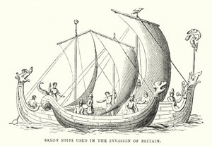 Saxon Ships used in the Invasion of Britain by English School