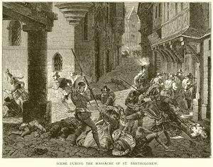 Scene During the Massacre of St. Bartholomew by English School