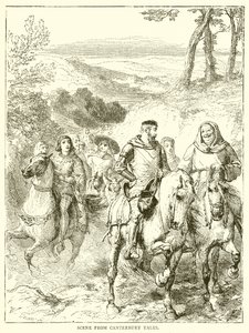 Scene from Canterbury Tales by English School