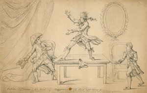 Scene from Sylvester Daggerwood by George Coleman the younger by English School