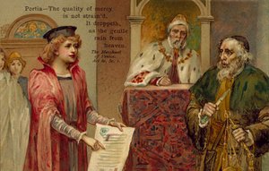 Scene from The Merchant of Venice by William Shakespeare by English School