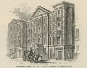Schomberg House, Pall Mall, London, the Residence of Thomas Gainsborough by English School