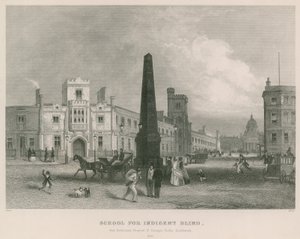 School for the Indigent Blind, and Bethlehem Hospital, St Georges Field, Southwark by English School