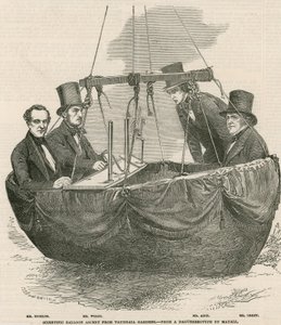 Scientific Balloon Ascent from Vauxhall Gardens, London by English School