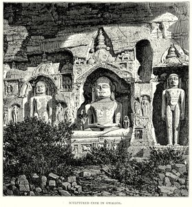Sculptured Cave in Gwalior
