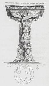 Sculptured Stoup in the Cathedral of Sienna