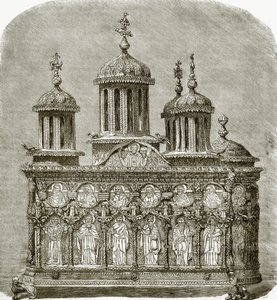 Sculptured Cabinet in the Treasury of Karyes by English School