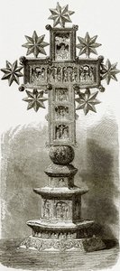 Sculptured Cross in the Treasury of Karyes by English School