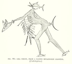 Sea ghost, from a native Melanesian Drawing, Codrington