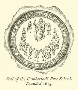 Seal of the Camberwell Free School, Founded 1615 by English School