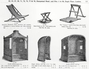 Seats and arbours from the Oetzmann & Co. catalogue by English School