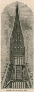 Sectional views of the Clock Tower, Westminster, London by English School