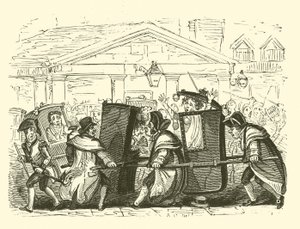 Sedan chairs by English School