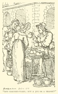 Seller of Earthenware by English School