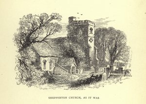 Shepperton Church, as it was by English School