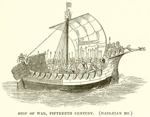 Ship of War, Fifteenth Century (Harleian Ms.) by English School