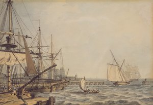 Shipping off the Mouth of the River Hull by English School