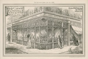 Shop corner of Cornhill and Gracechurch Street, City, London by English School