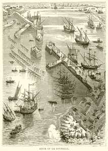 Siege of La Rochelle by English School