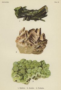 Silicates, epidote, axinite, prehnite