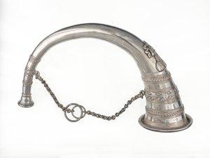 Silver bugle, circa 1793 by English School