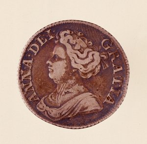 Silver English Groschen, Reign of Queen Anne Stuart (1712) by English School