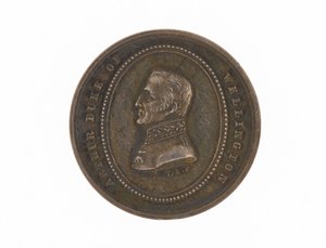 Silver medal commemorating the death of the Duke of Wellington, 1852 by English School