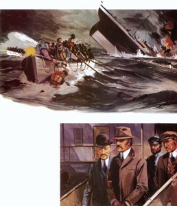 Sinking of Titanic and Arrest of Dr Crippen by English School