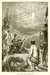 Sign of the Cross at Saxa Rubra by English School