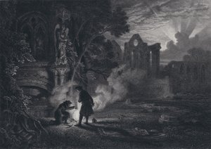 Sir Arthur and Dousterswivel in the Ruins of St Ruth