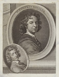 Sir Godfrey Kneller and John Zackary Kneller by English School