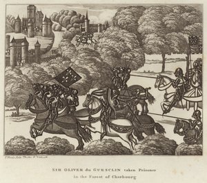 Sir Oliver du Guesclin taken Prisoner in the Forest of Cherbourg by English School