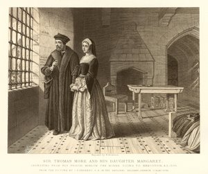 Sir Thomas More and His Daughter Margaret by English School